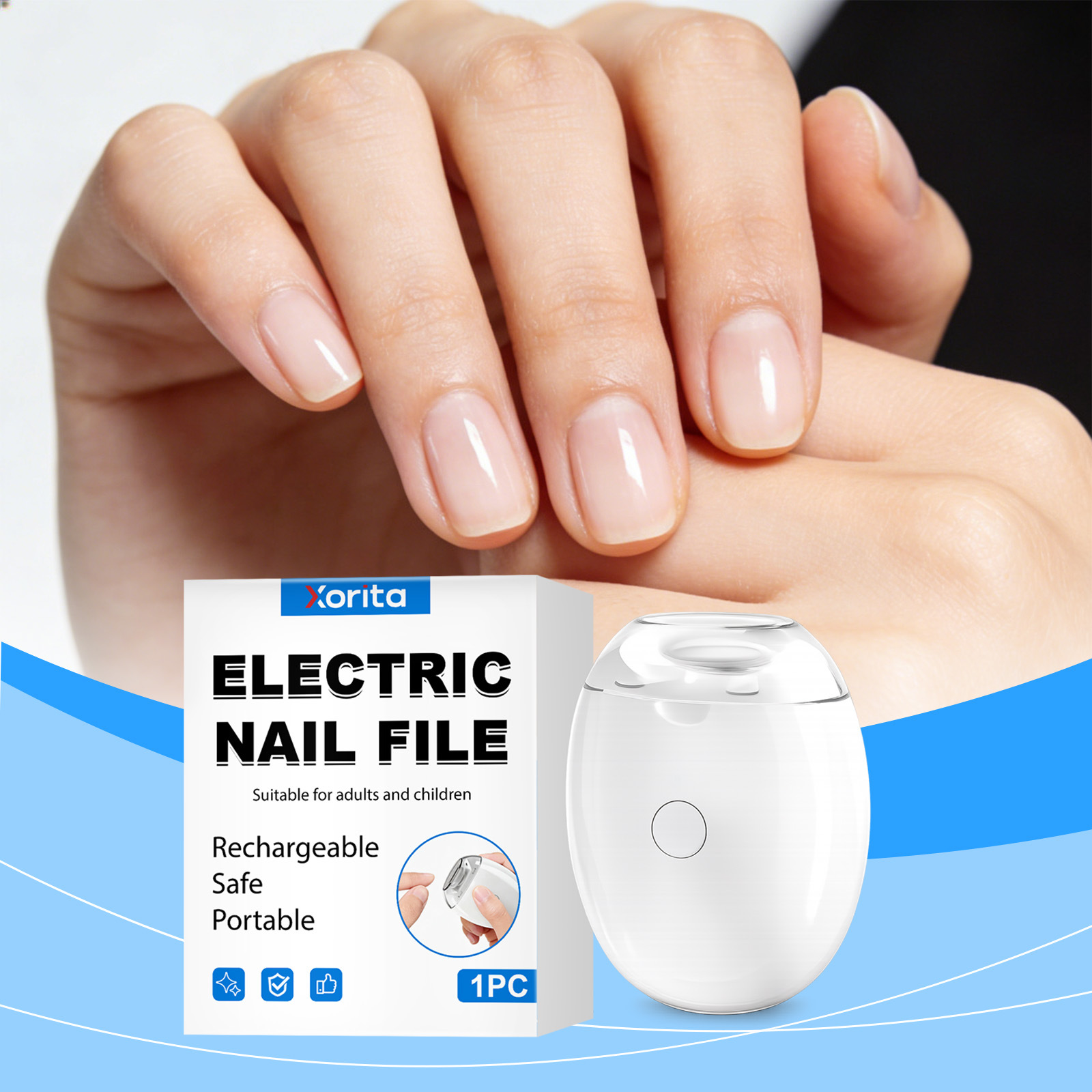 Xorita Electric Nail Grinder With Multiple Speed Settings, Silent, Automatic Debris…