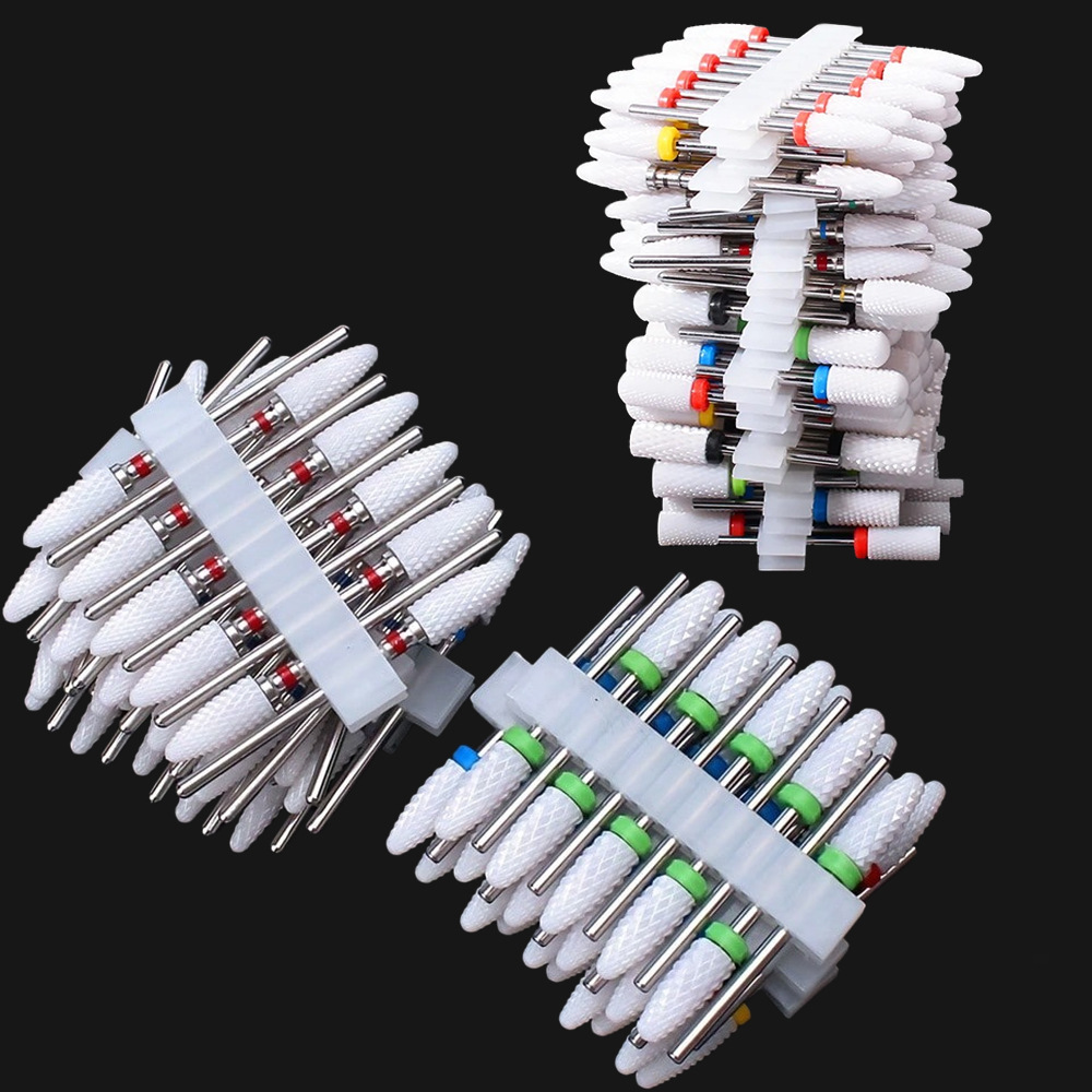 10-Piece Ceramic Nail Drill Bit Tool Set