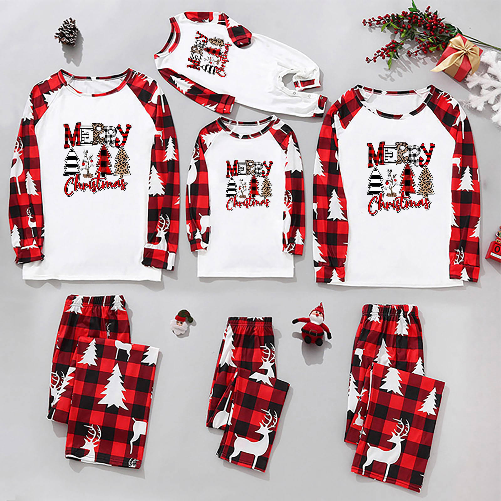European And American Parent-child Home Suit Set For Christmas