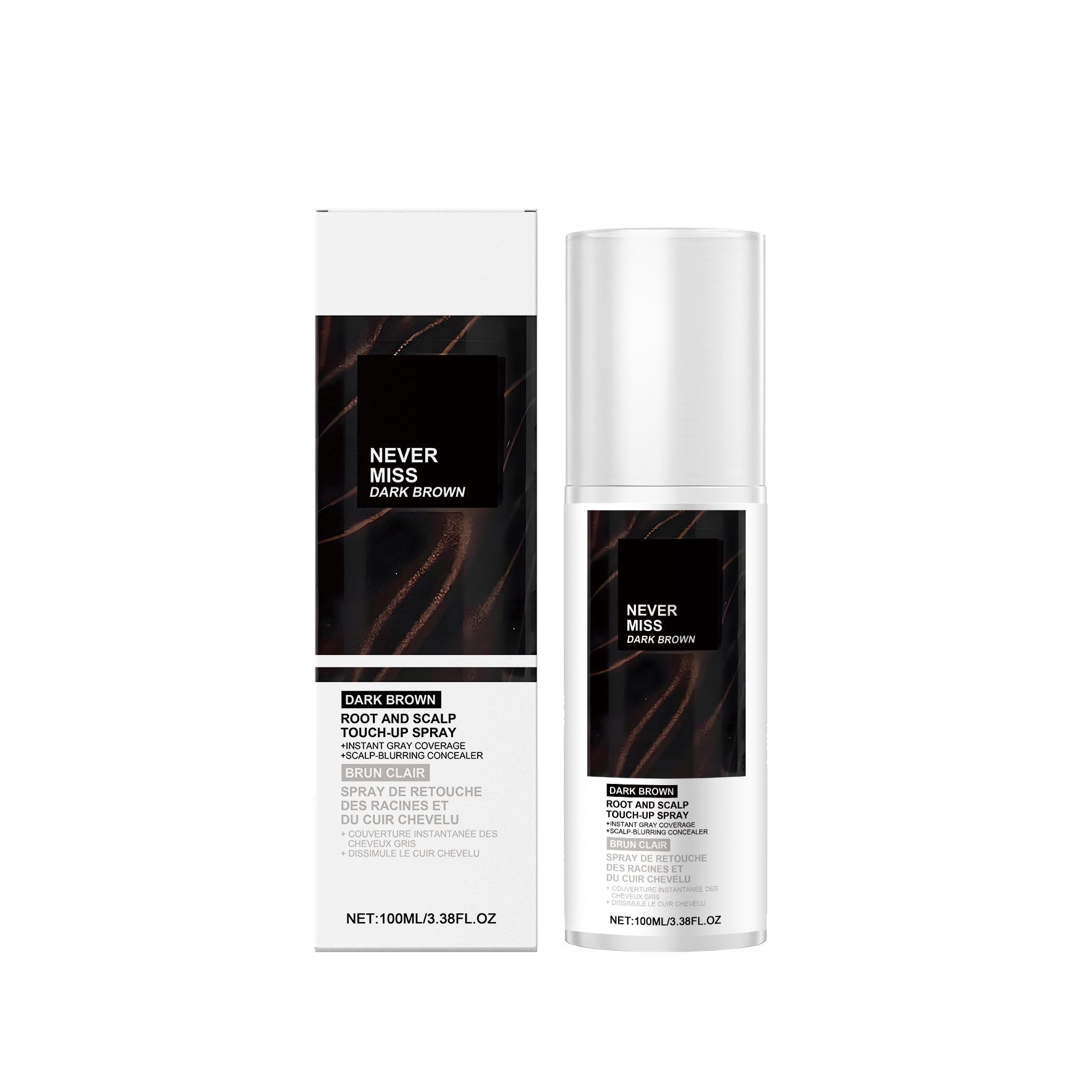 AMZ Temporary Dark Brown Hair Color Spray, 100 ml