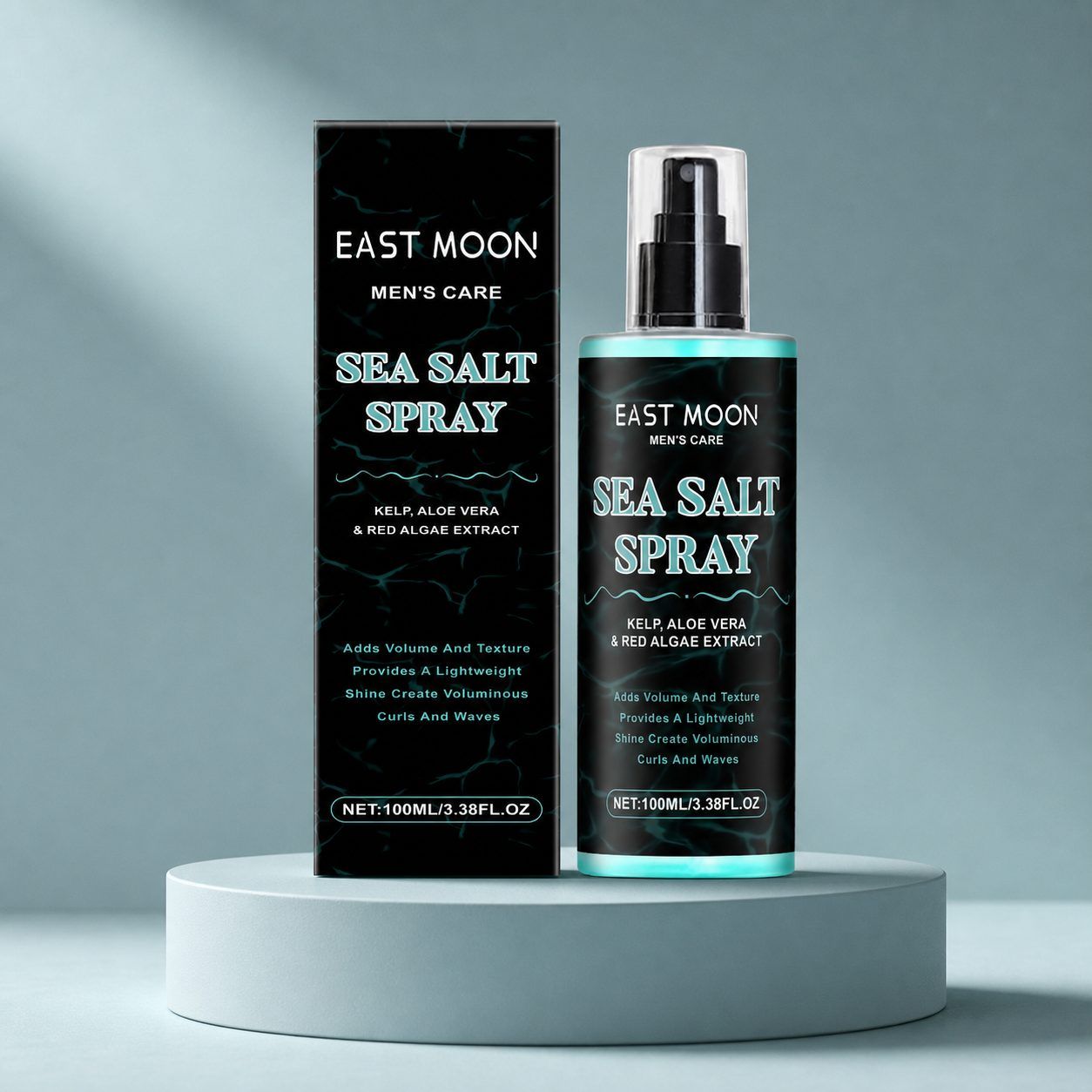 EAST MOON Men's Sea Salt Hair Styling Spray, 100 ml