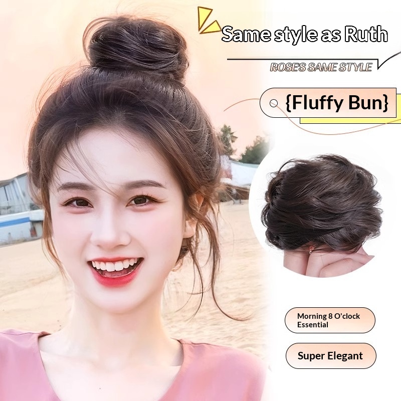 Womens Wig Bun Hair Clip Half-bun Hairstyle