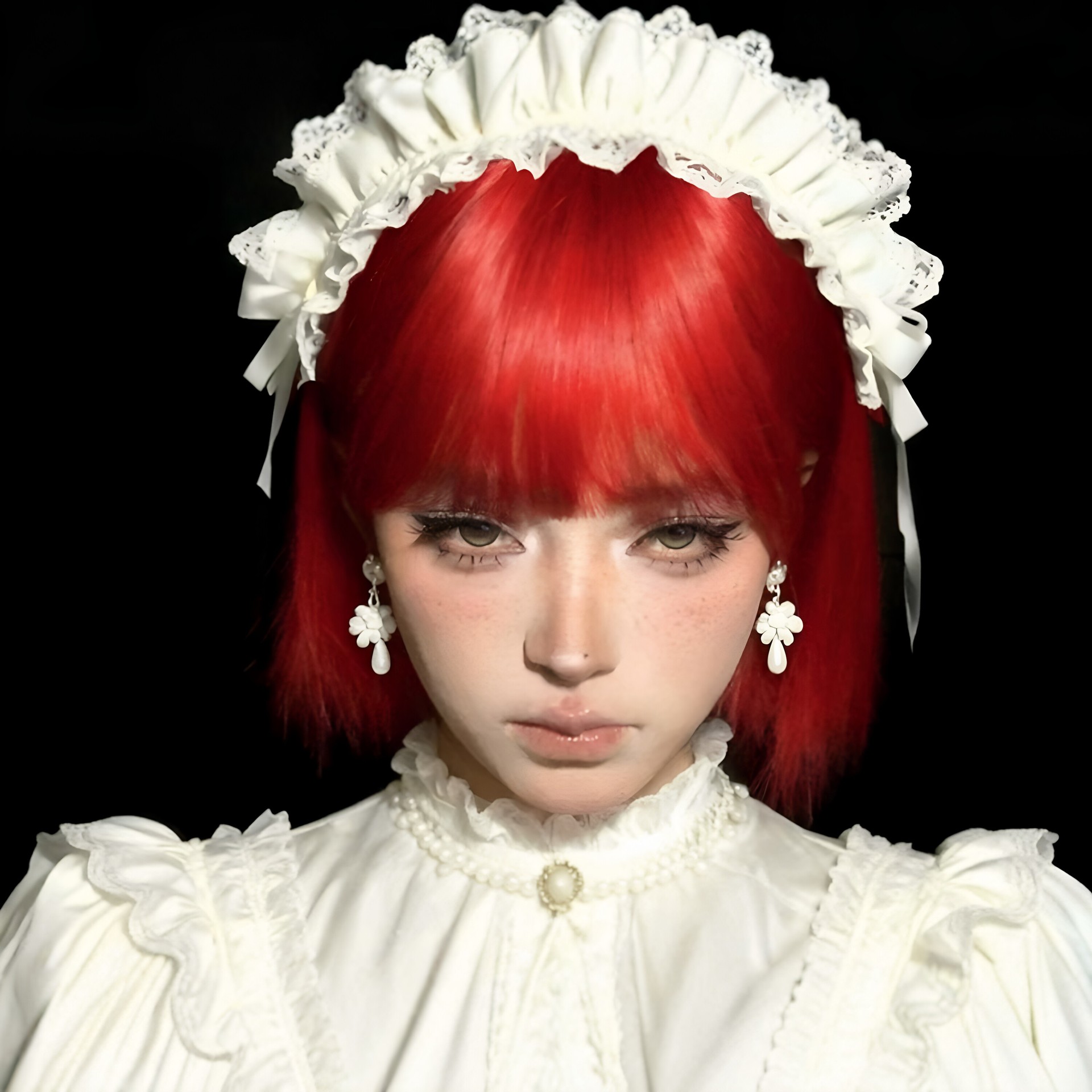 Womens Short Wig Versatile Cosplay Bright Red Bob Cut Wig