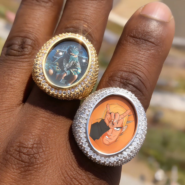 Custom Stainless Steel Photo Ring