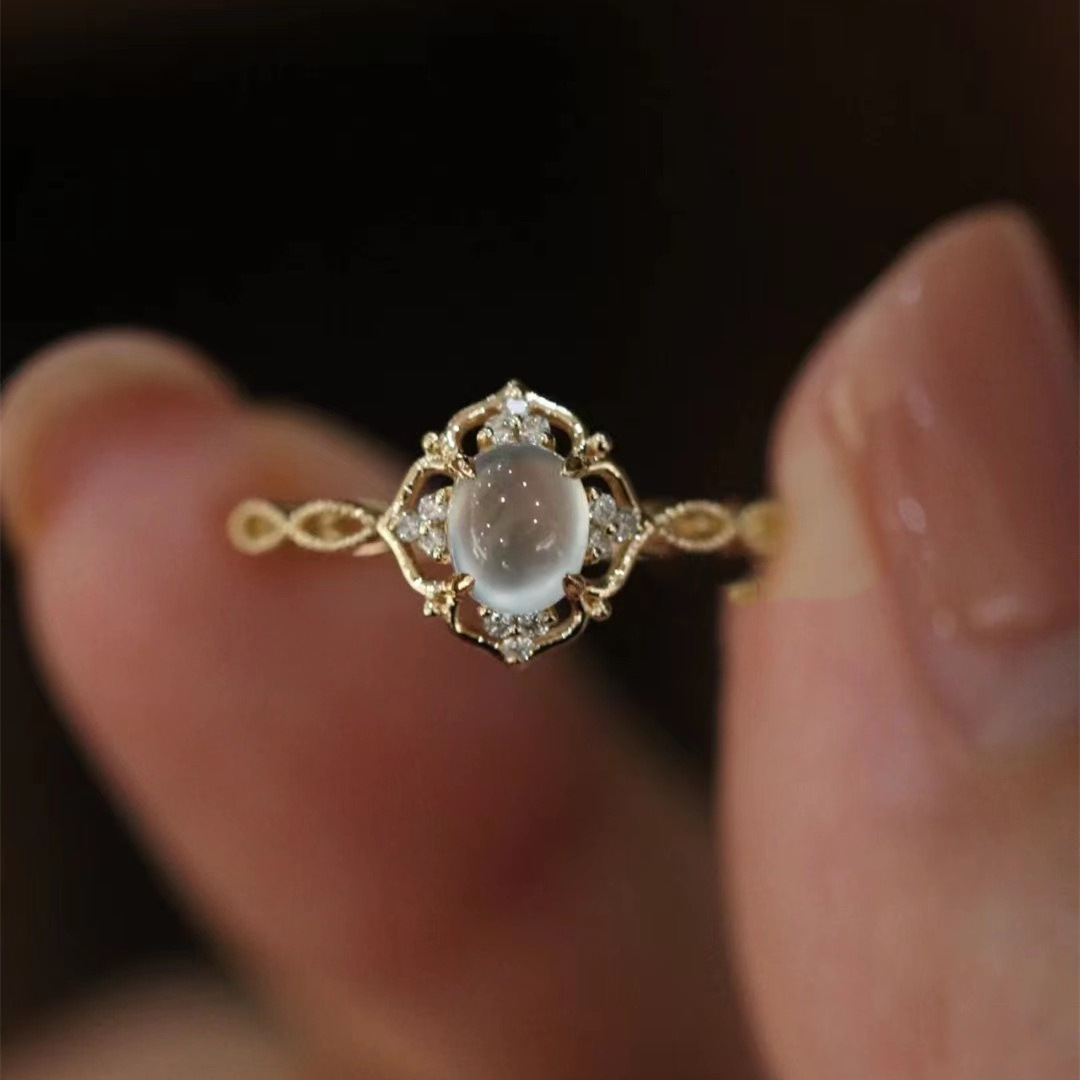 European And American Niche Luxury Design High-end Fashion Opal Ring Simple Temperament…