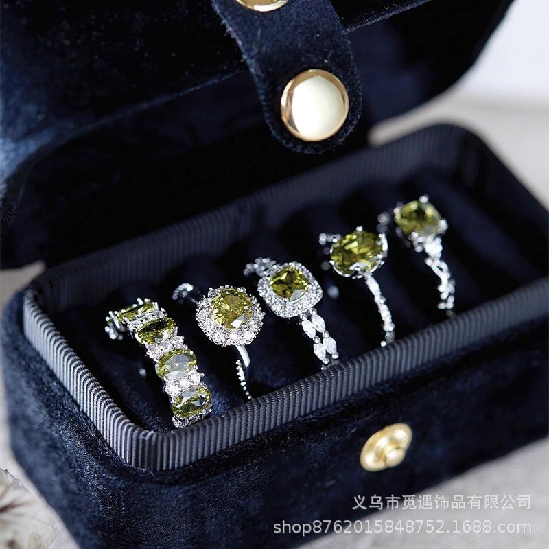 Retro Exquisite Super Flash Zircon Open Ring Women's New Accessible Luxury Ins Niche…
