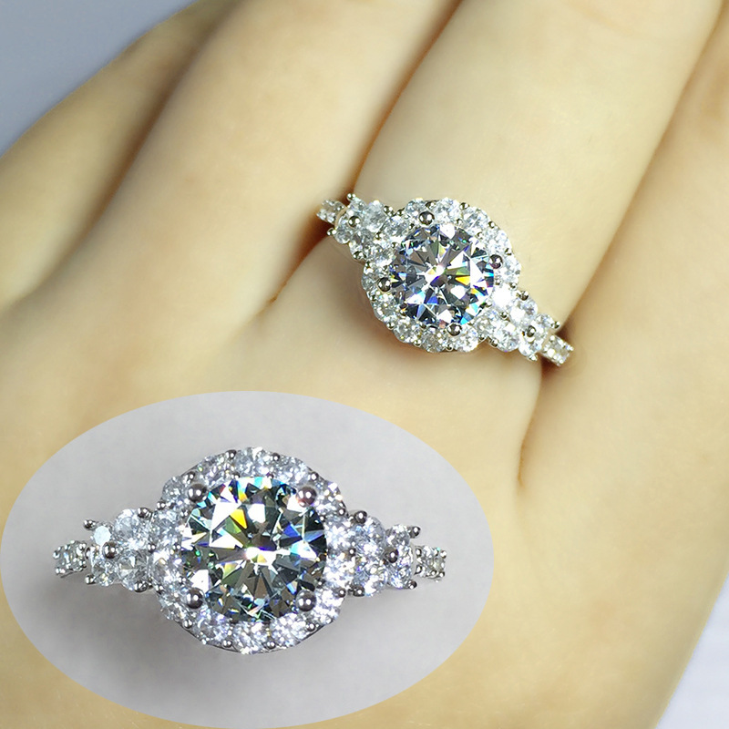 French Vintage 18K Gold Plated Emerald Crystal Open Ring Collection - Luxury Rainbow…