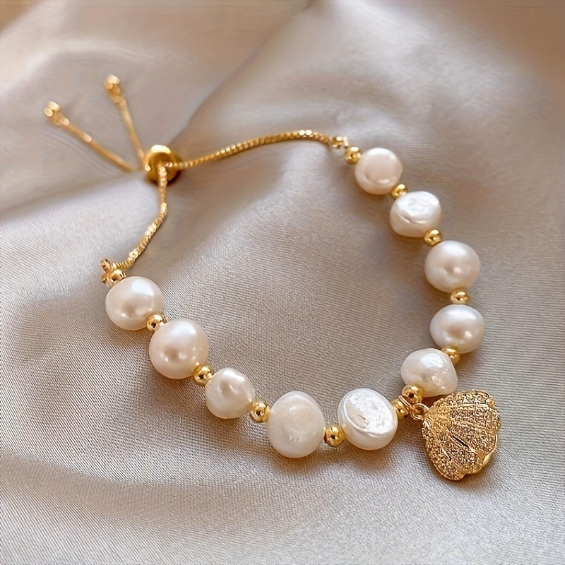 Baroque Freshwater Pearl Bracelet French Elegant All-match Shell Bracelet High-end Light…