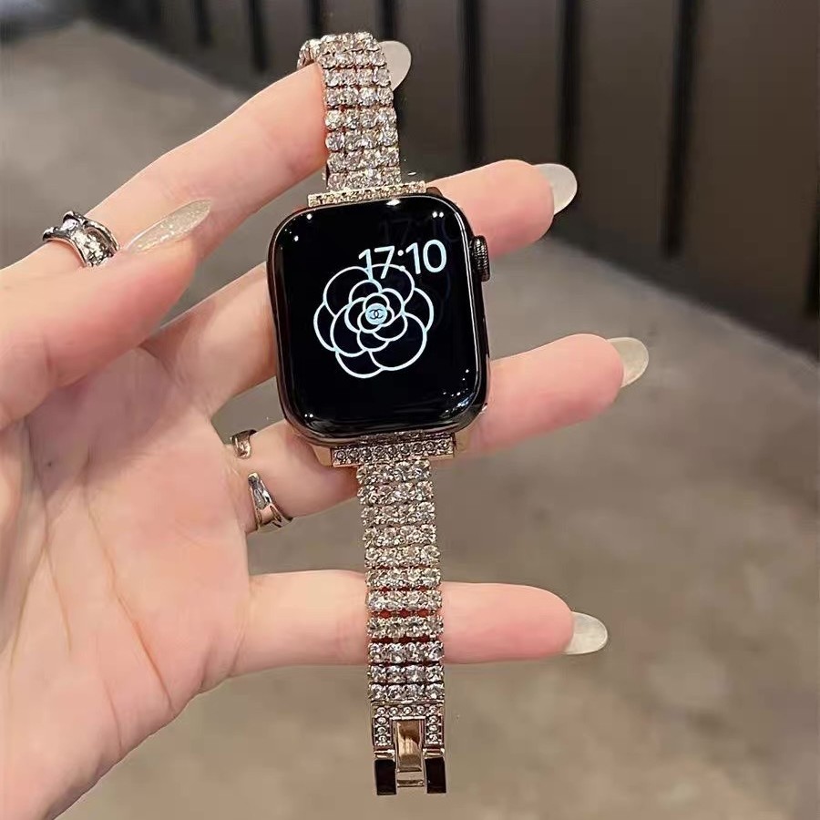 Diamond-encrusted Watch Bracelet Strap