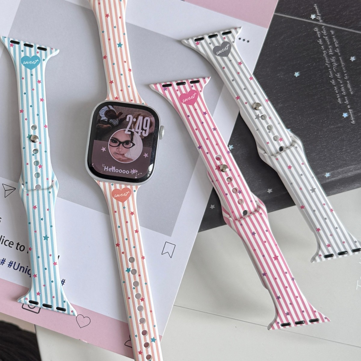 Star Striped Bias Cut Strap