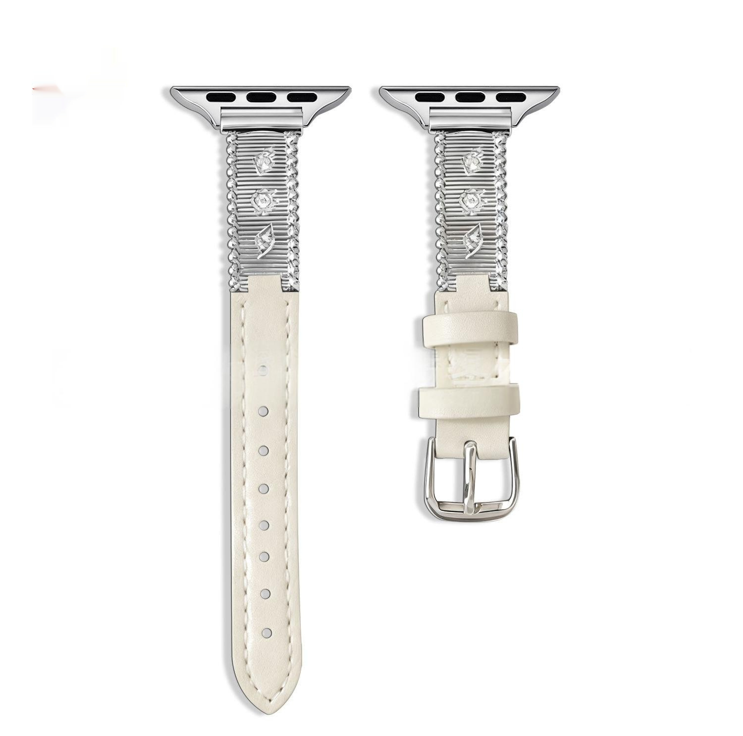 Suitable For Watch Straps Brushed Finish Rhinestone-embellished Strap