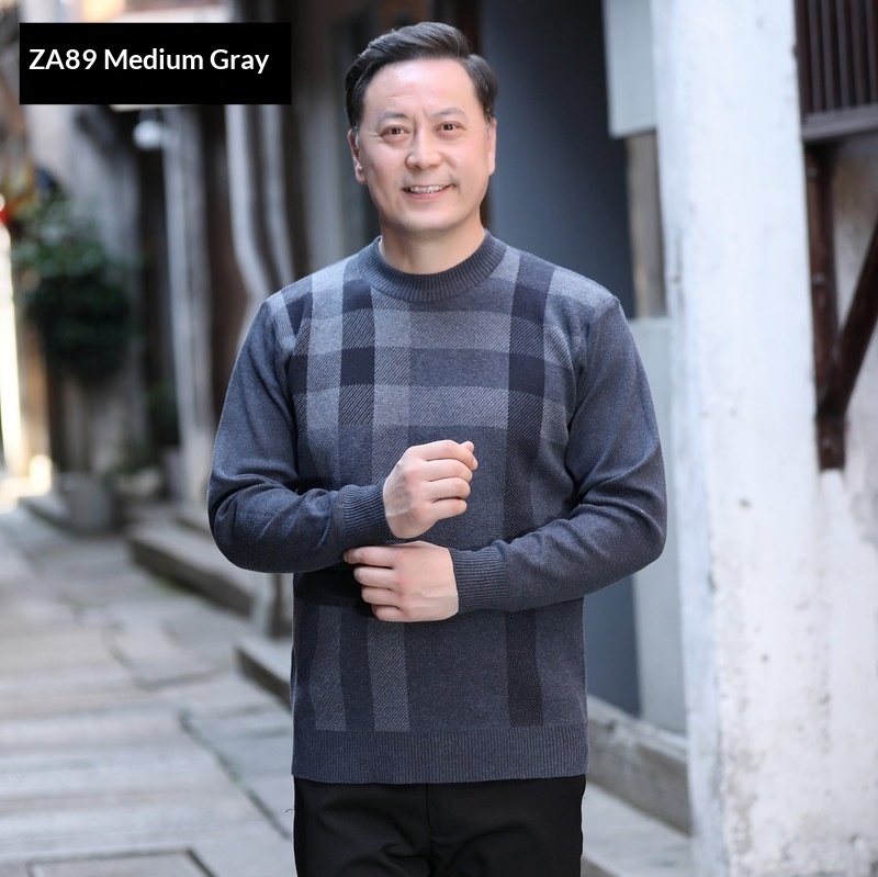 Men's Knitted Sweater For Mid-Age AutumnWinter
