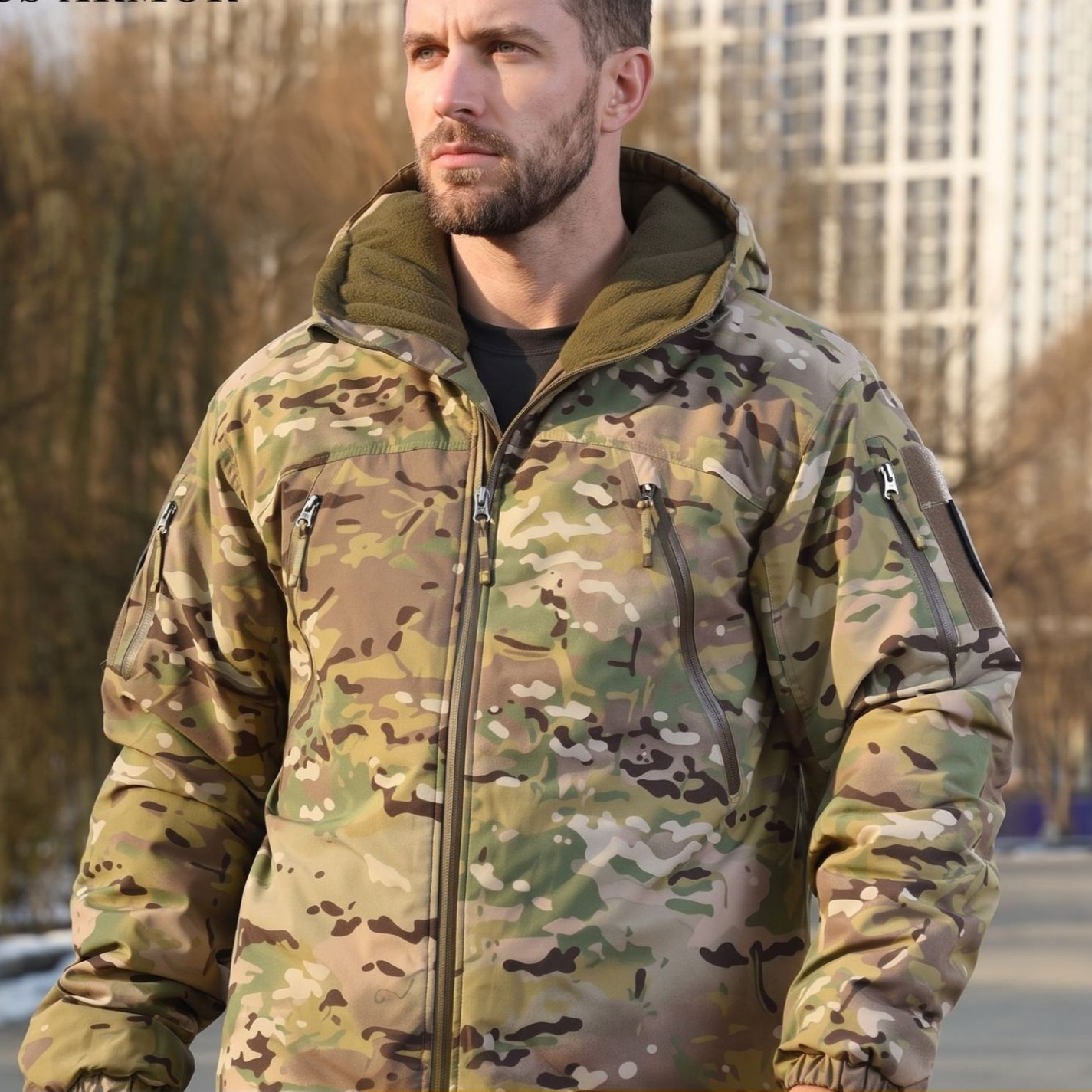 Tactical Cotton-padded Jacket, Camouflage Clothing Men's Warm And Thick Cotton Coat
