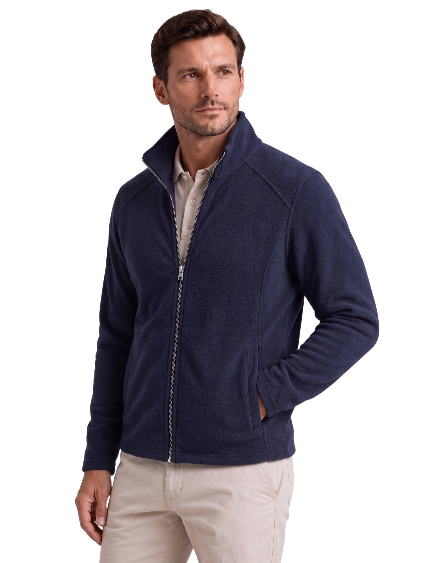 Autumn Winter Men's Polar Fleece Softshell Jacket European Size Men's Zip-Up Sweatshirt…
