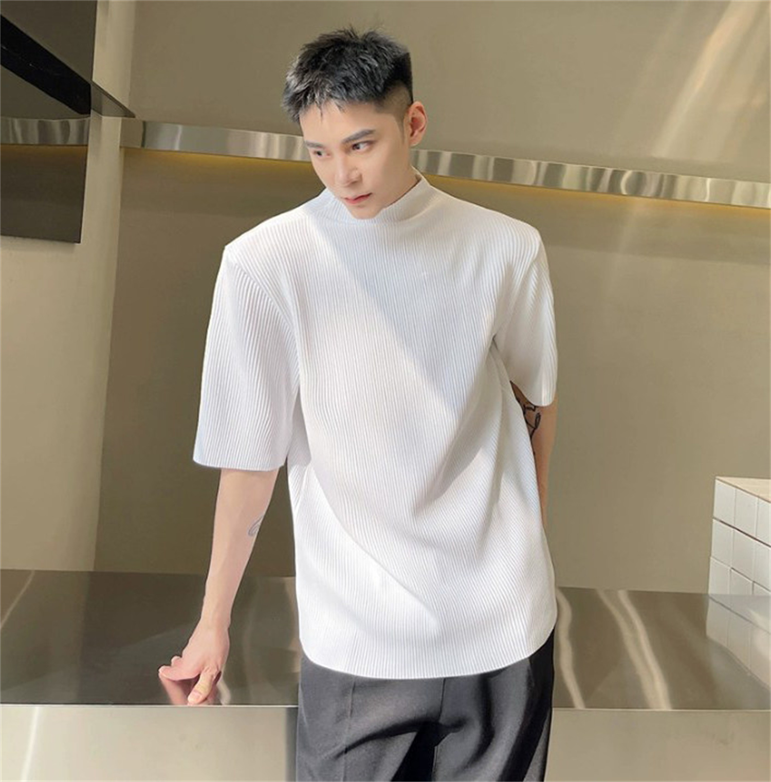 Abstinence Is A Semi-high Collar T-shirt Man