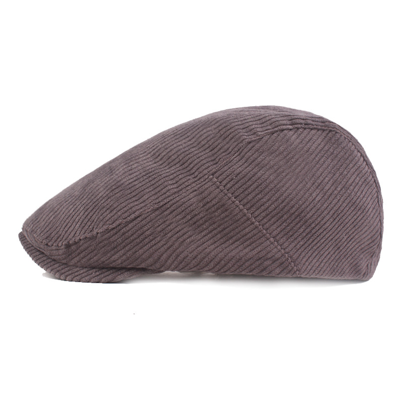Striped Mens Warm Peaked Cap For Autumn And Winter Casual Baseball Cap