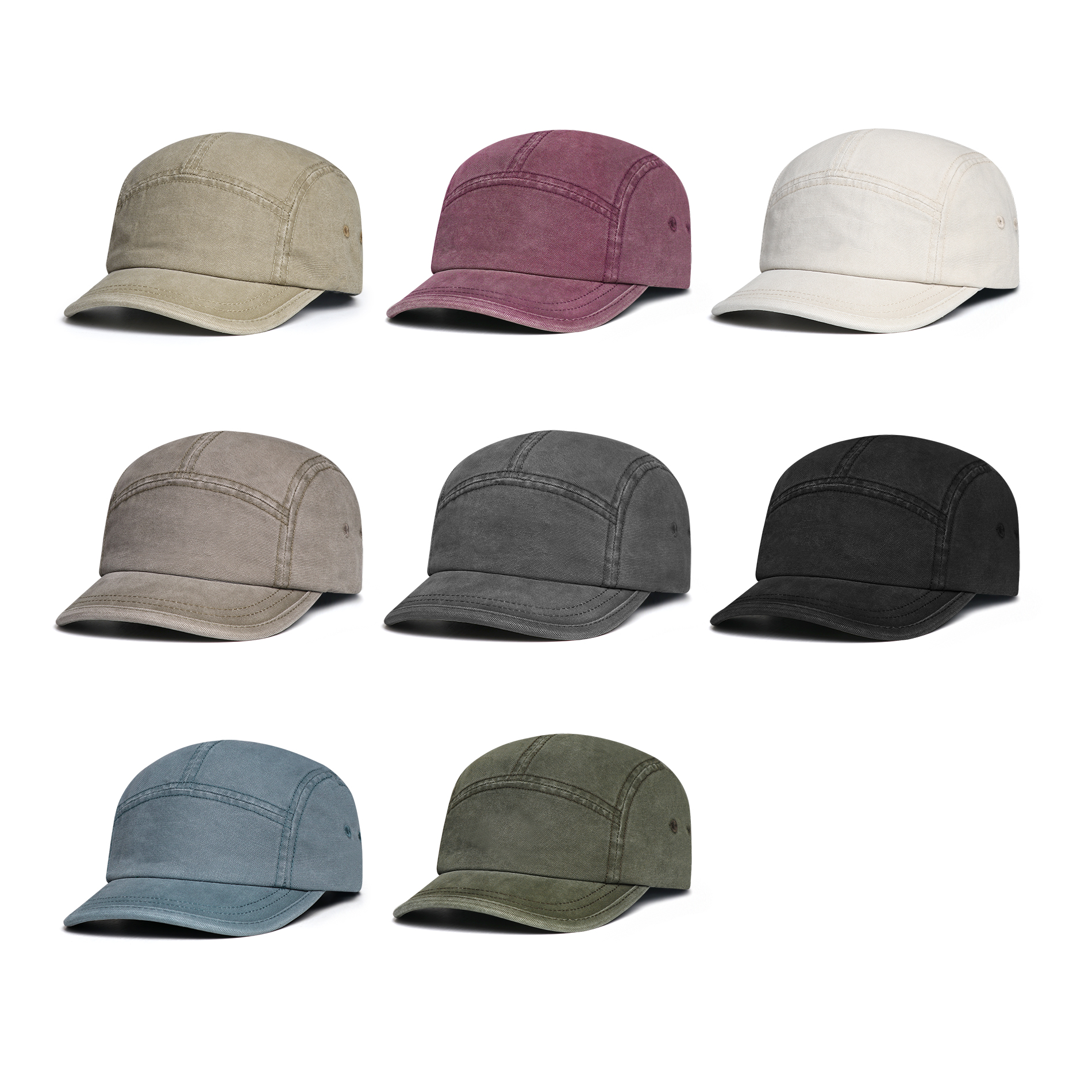 Fashionable And Simple Light Board Water-washed Distressed Baseball Cap With Short Brim…