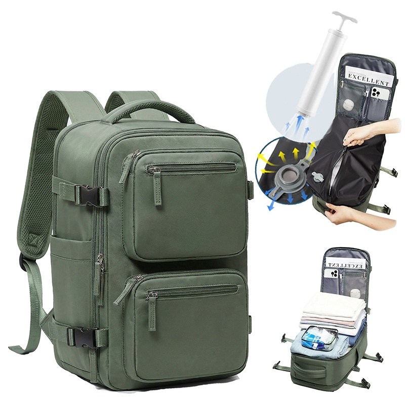 Vacuum Compression Backpack, Budget Airline Boarding Travel Bag, Large Capacity Business…