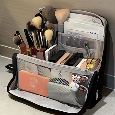 Vertical Cosmetic Bag Magnetic Vertical Large-capacity Portable Travel Cosmetic Toiletry…