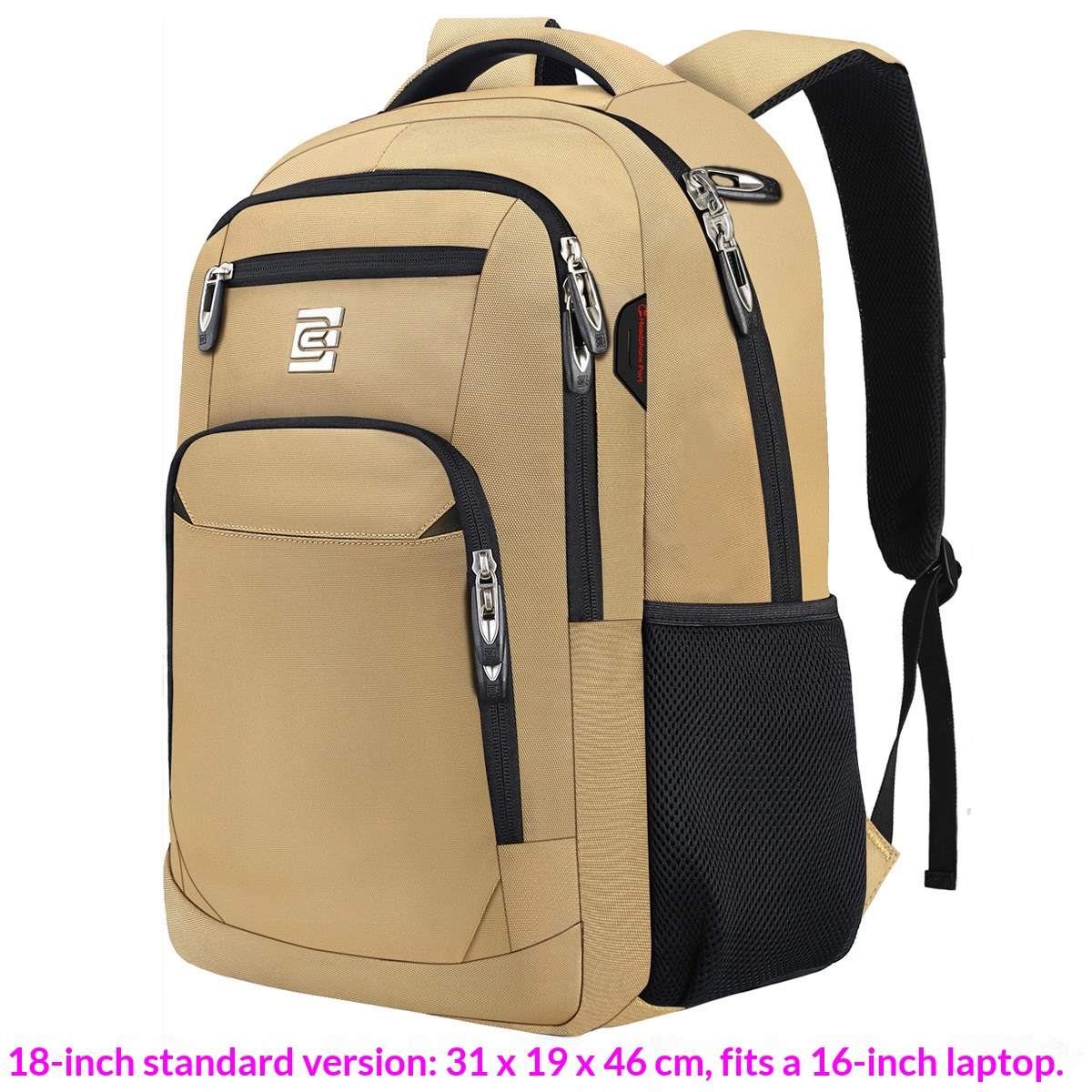 BC Men's Business Backpack Oxford Cloth Waterproof 16 Inch Large Capacity Multifunctional…