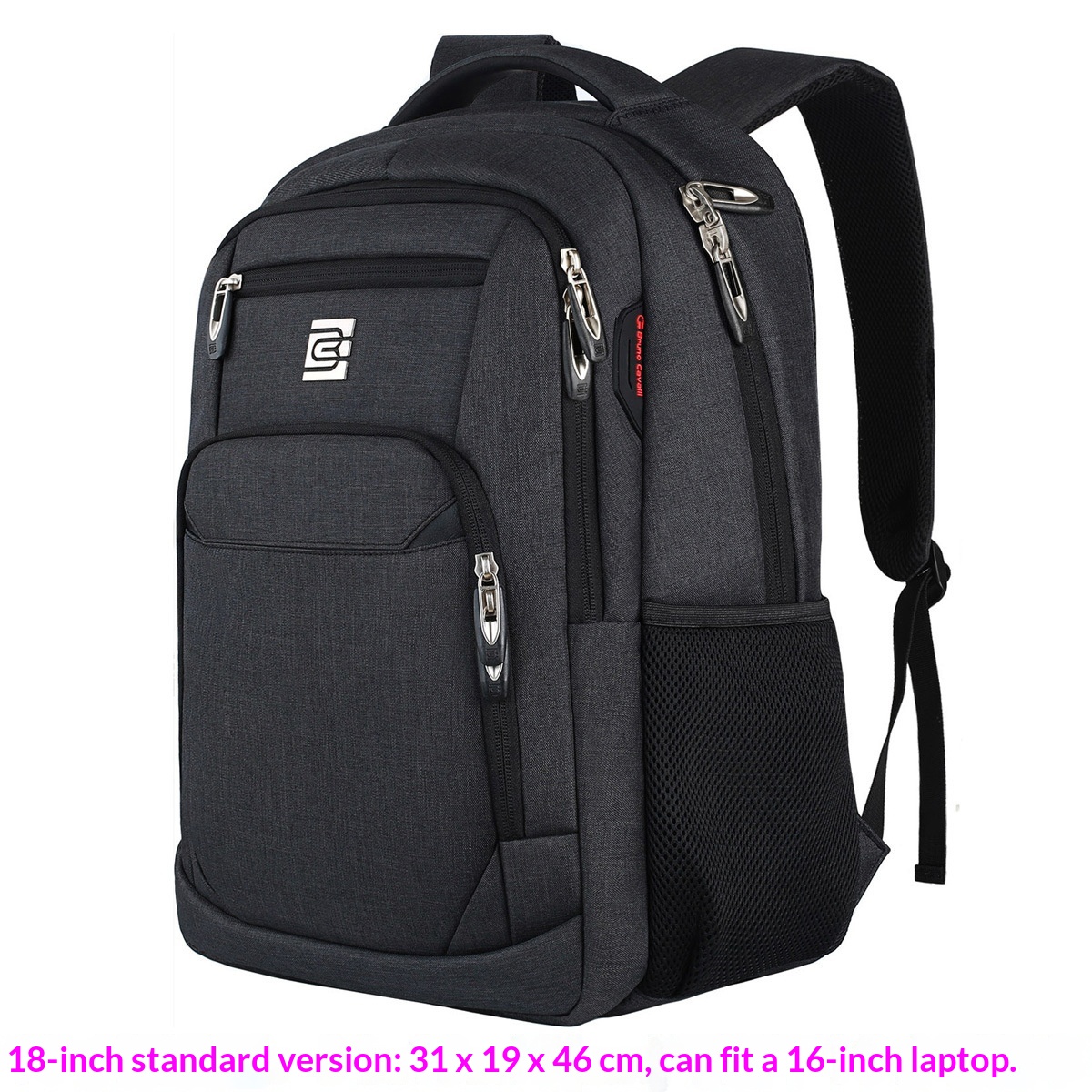 BC Men's Business Backpack Oxford Cloth Waterproof 16 Inch Large Capacity Multifunctional…