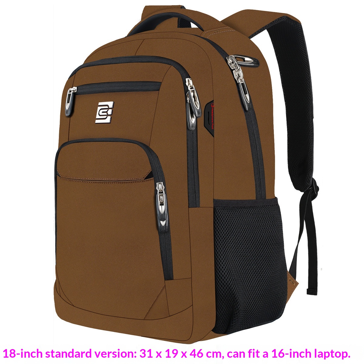 BC Men's Business Backpack Oxford Cloth Waterproof 16 Inch Large Capacity Multifunctional…
