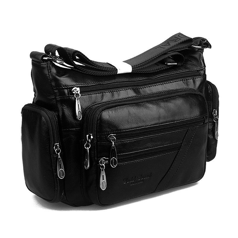 Cowhide Single Shoulder Crossbody Bag For Middle-aged And Elderly Mothers, With Layered…