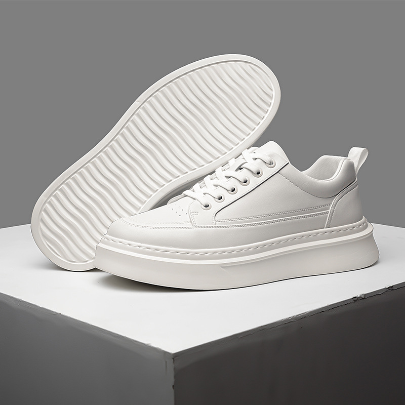 White Sneakers Mens Skate Sports Casual Shoes Mens Breathable Trendy Shoes