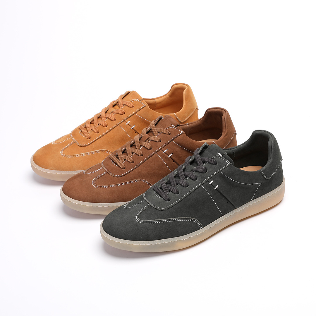 Water-washed Leather Versatile Mens Shoes With A Thin Sole And A Premium Feel
