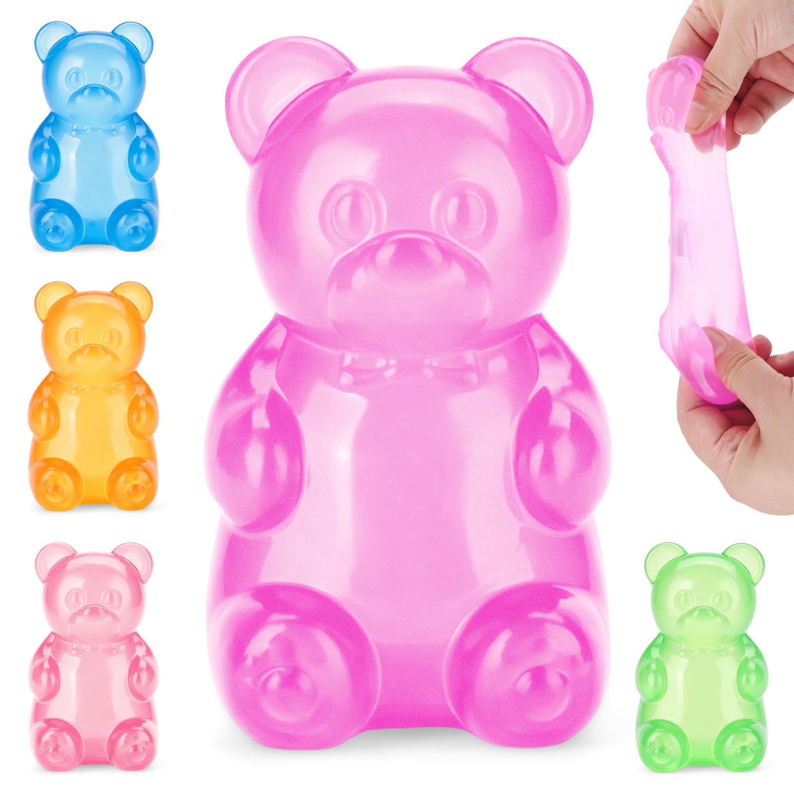 Gummy Bear Squishy Toys, Squeeze Fidget Toys For Kids And Adults- Purple Slow Rising…