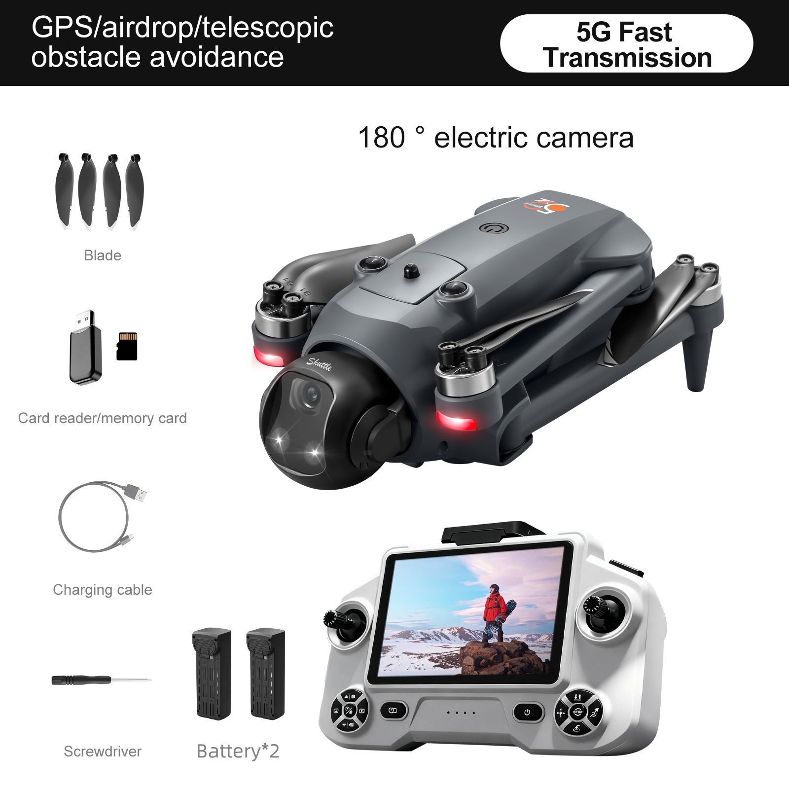 YL059-GPS-Black-Dual Battery