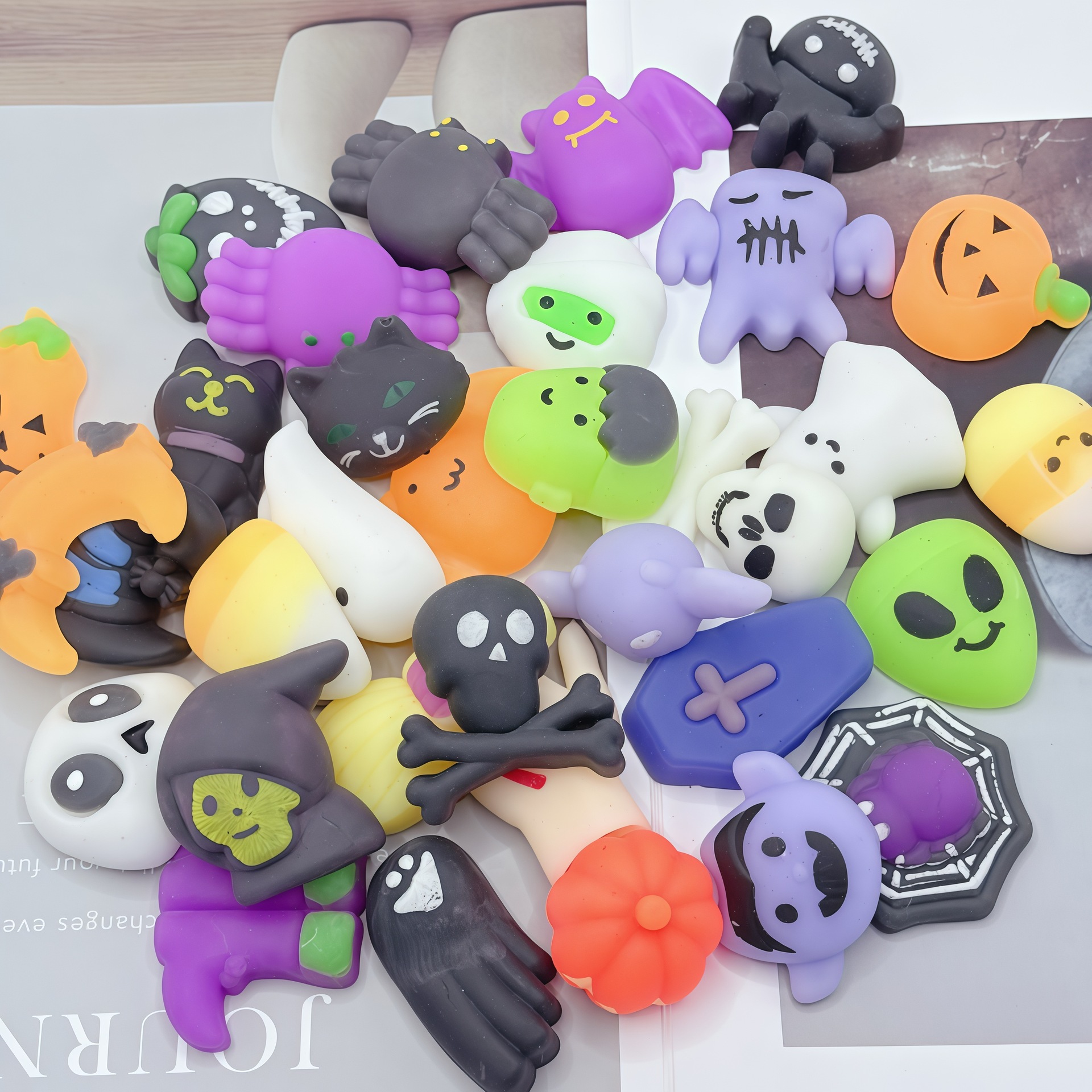 Creative Dango Squeeze Cartoon Pumpkin-Head Spider Ornament Prop
