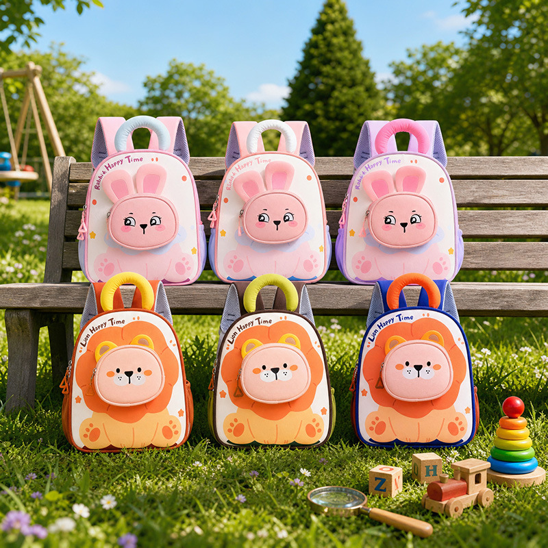 Cartoon Childrens School Bag Lightweight And Cute For Girls