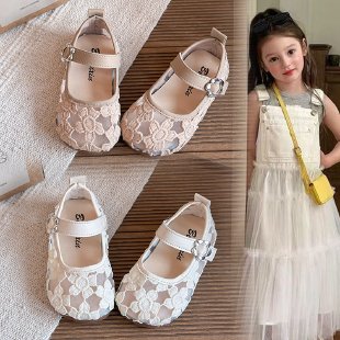Spring Summer New Girls Mesh Sandals, Kids Breathable Princess Shoes, Casual Loafers…