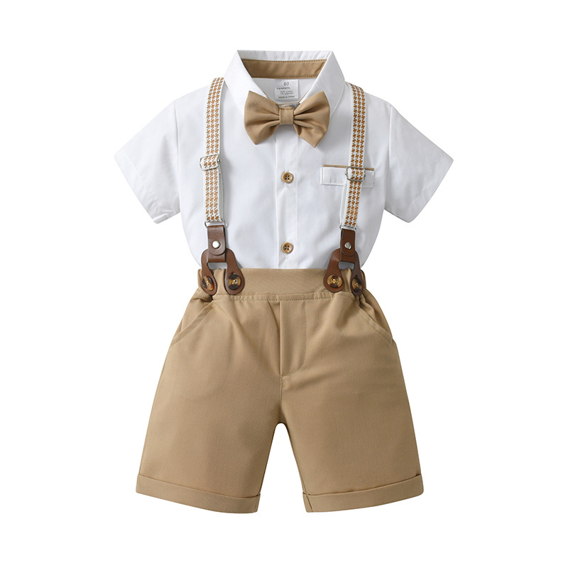 Summer Clothes For Babies British-style Gentleman Childrens Outfit For Summer