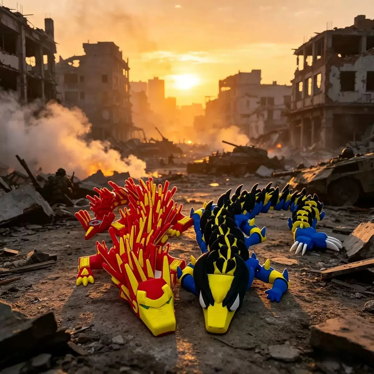 15inch Hero and Villain 3-D Printed Dragons Figurines Colorful Design and Detailed Features Home Ornament Birthday Gift photo 4