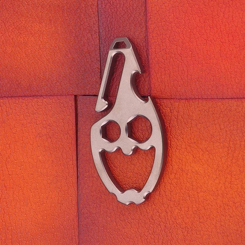 EDC Titanium Alloy Multi-function Crowbar Titanium Key Chain Hang Hook Mini Screwdriver Outdoor Tool photo 6
