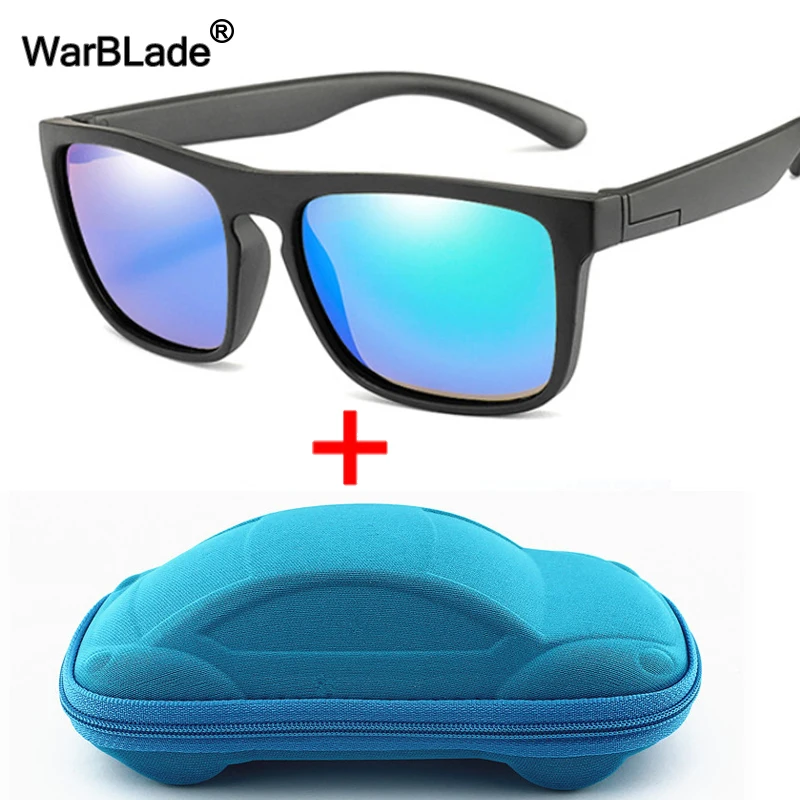 WarBlade Kids Sunglasses Girls Boys Children Polarized Sun Glasses Silicone Safety Square Glasses For Baby Eyewear UV400 Oculos photo 1