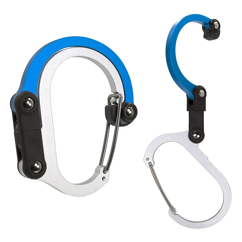 Multifunctional Hybrid Gear Clip Carabiner 360 Degree Rotating Hook Strong Buckle Camping Hiking Travel Backpack Outdoor Gadget photo 6