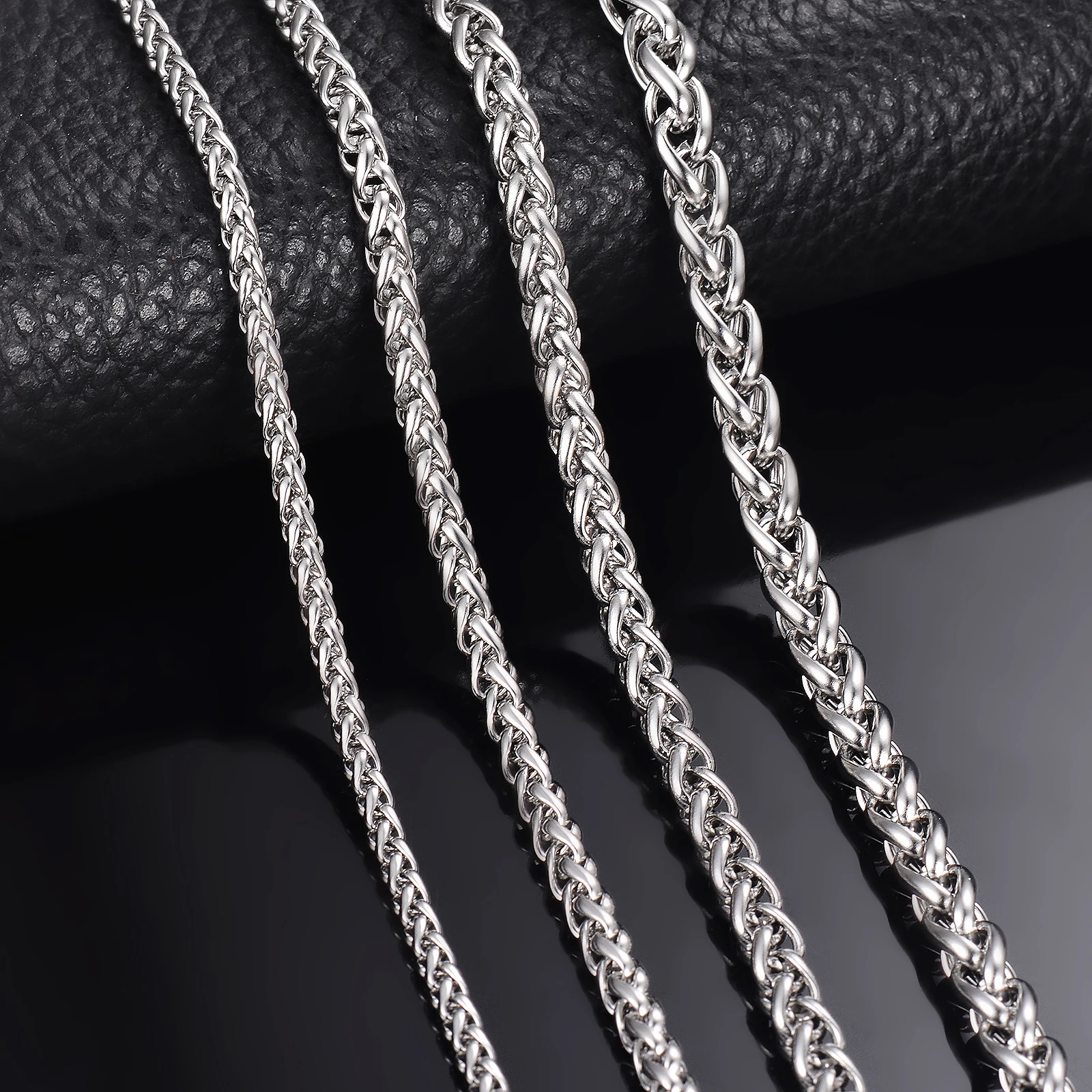 1 piece Width 2.5mm/3mm/4mm/5mm/6mm Keel Link Chain Necklace For Men Women Stainless Steel Chain Necklace photo 1