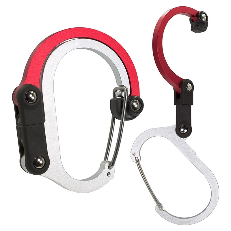 Multifunctional Hybrid Gear Clip Carabiner 360 Degree Rotating Hook Strong Buckle Camping Hiking Travel Backpack Outdoor Gadget photo 1