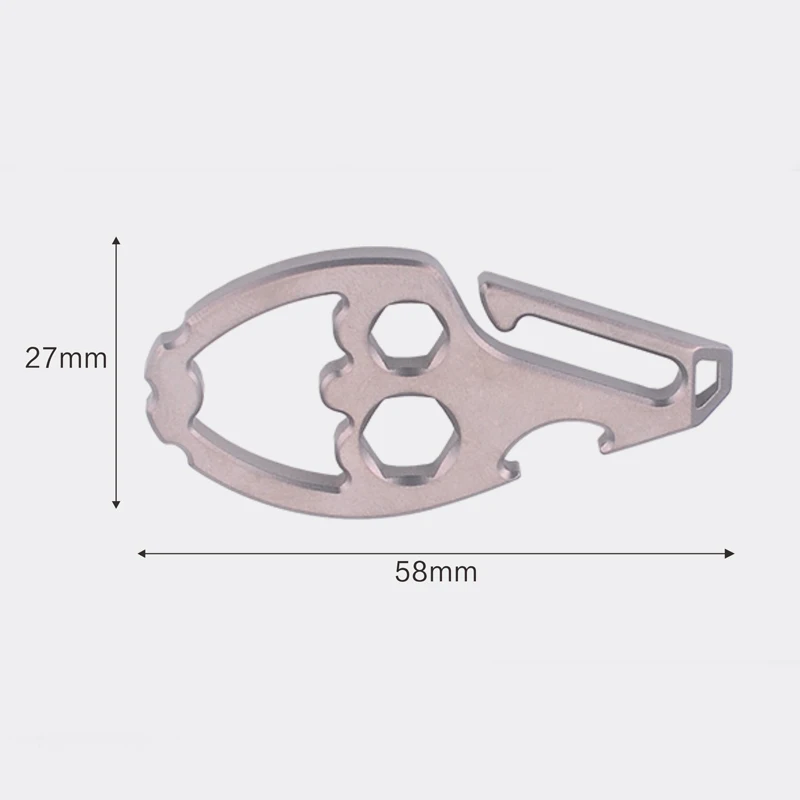 EDC Titanium Alloy Multi-function Crowbar Titanium Key Chain Hang Hook Mini Screwdriver Outdoor Tool photo 2