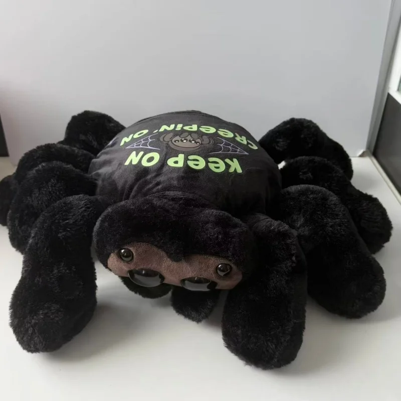 New Lucas The Spider Plush Cute Jumping Spide Plush Anime Peripherals Soft Stuffed Animal Black Spider Plushie Decoration Gift photo 1
