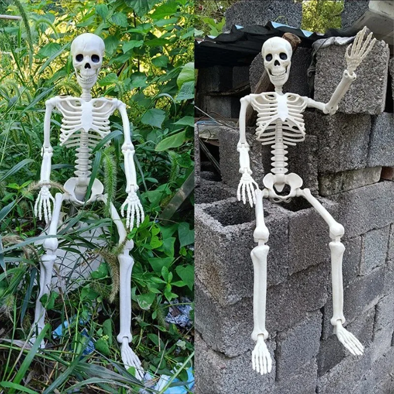 40cm Human Shape Bones Posable Skeleton,Haunted House Horror Props,Halloween Skull Skeleton Party Home Decorations DIY Supplies photo 1