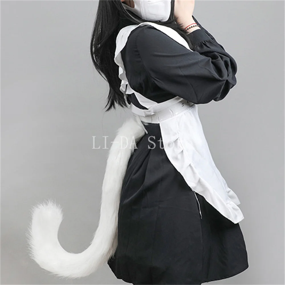 80cm Fluffy Cat Tail Furry Animal Tail Handmade Plush Realistic Tails Kawaii JK Lolita Anime Cosplay Costume Accessories photo 1