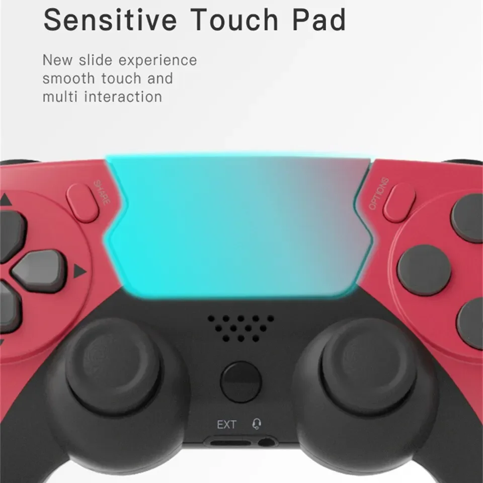 GAMINJA P48 Wireless Gamepad with Six Axis Gyroscope Game Controller For PS4 PS3 Console Wins 7 8 10 Dual Vibration PC Joystick photo 4