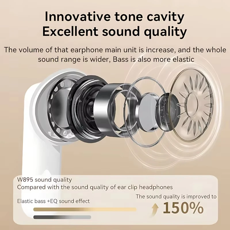 Wireless Bluetooth Headphones Built-in HD Mic Noise Isolation Large Battery for Extended Playtime Ideal for Calls Daily Music photo 4