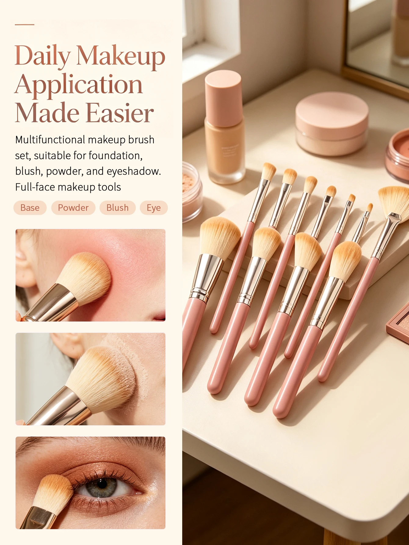 Makeup Brush Set Soft Fluffy Professiona Cosmetic Foundation Powder Eyeshadow Kabuki Blending Make Up Brush Beauty Tool Makeup photo 5