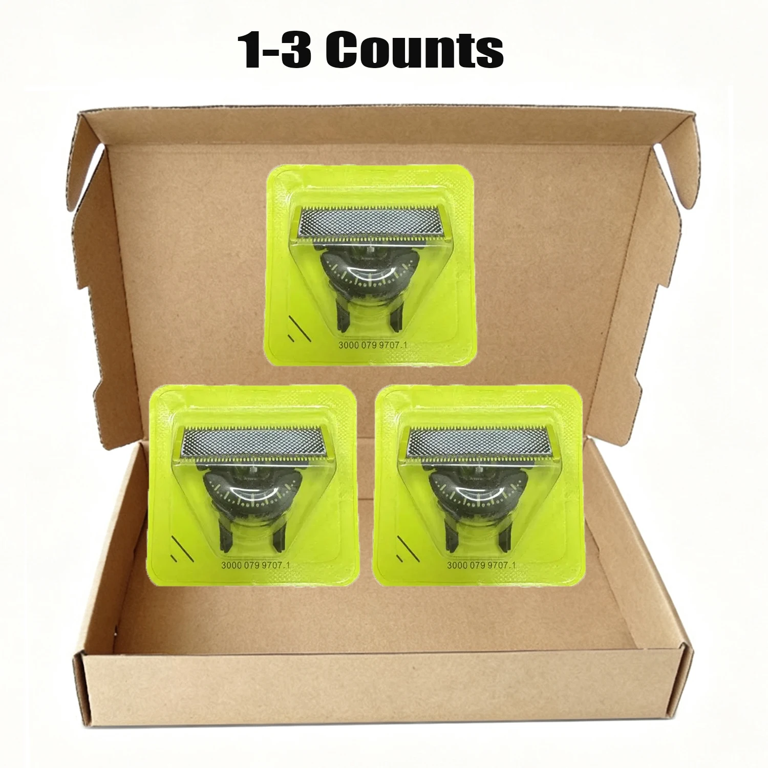 1-3 COUNTS 360 Blade Replacement Head , Ideal Beard Tool, Perfect Valentine's Gift for Men for QP, Essential Shaving Accessories photo 1