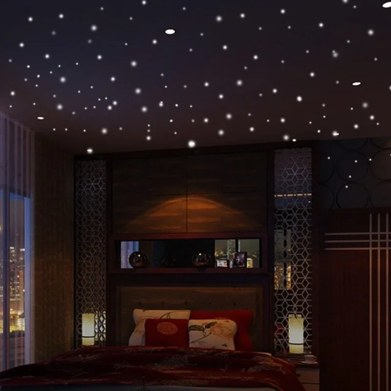 407pcs Luminous Wall Stickers Wall Decor Glow In The Dark Star Vinyl Sticker for Kid Room Creative Fluorescent Party Decoration photo 4